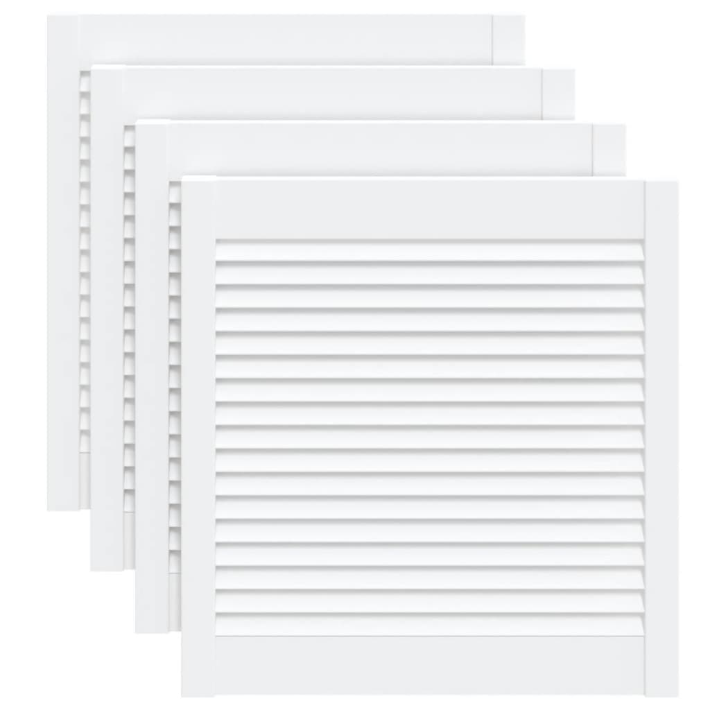 Ante a Lamelle 4 pz Bianche 61,5x59,4 cm in Legno di Pino - homemem39