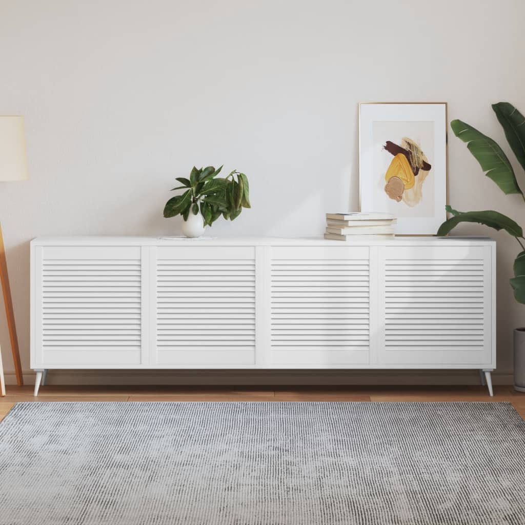 Ante a Lamelle 4 pz Bianche 61,5x59,4 cm in Legno di Pino - homemem39