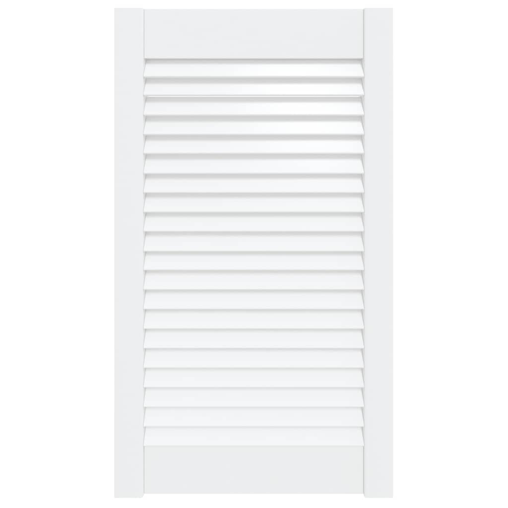 Anta con Design a Lamelle Bianca 69x39,4 cm in Legno di Pino