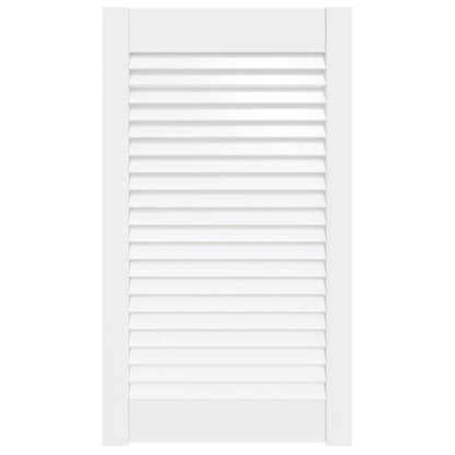 Anta con Design a Lamelle Bianca 69x39,4 cm in Legno di Pino