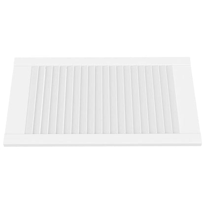 Anta con Design a Lamelle Bianca 69x39,4 cm in Legno di Pino