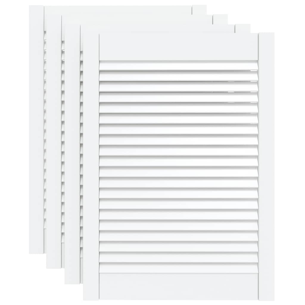 Ante a Lamelle 4 pz Bianche 69x49,4 cm in Legno di Pino | homemem39