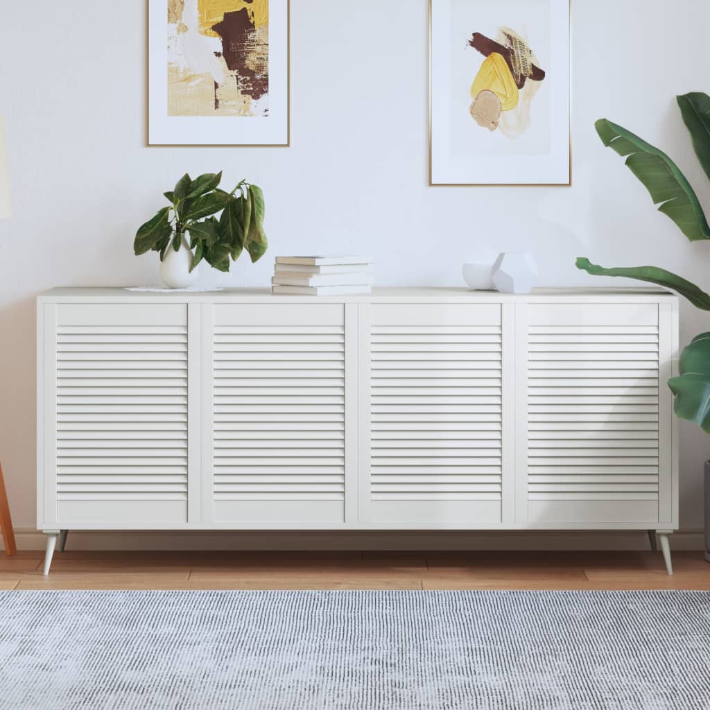 Ante a Lamelle 4 pz Bianche 69x49,4 cm in Legno di Pino - homemem39