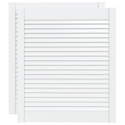 Ante a Lamelle Bianche 2 pz Bianche 69x59,4 cm Legno di Pino - homemem39