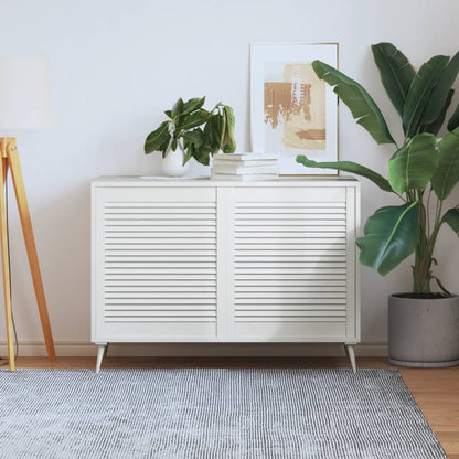 Ante a Lamelle Bianche 2 pz Bianche 69x59,4 cm Legno di Pino - homemem39