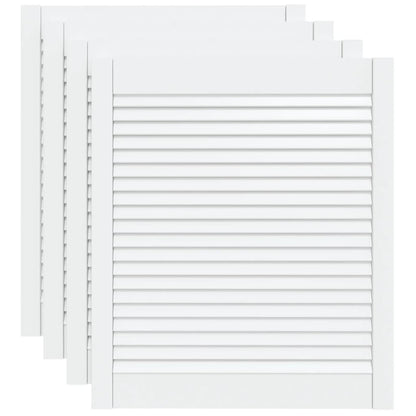 Ante a Lamelle 4 pz Bianche 69x59,4 cm in Legno di Pino - homemem39