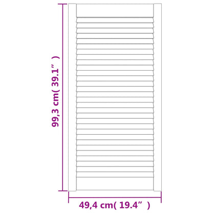 Anta a Lamelle Bianca 99,3x49,4 cm in Legno di Pino | homemem39