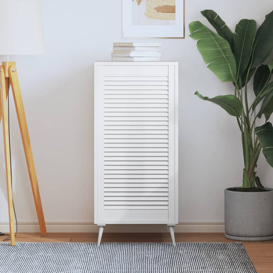 Anta a Lamelle Bianca 99,3x49,4 cm in Legno di Pino - homemem39