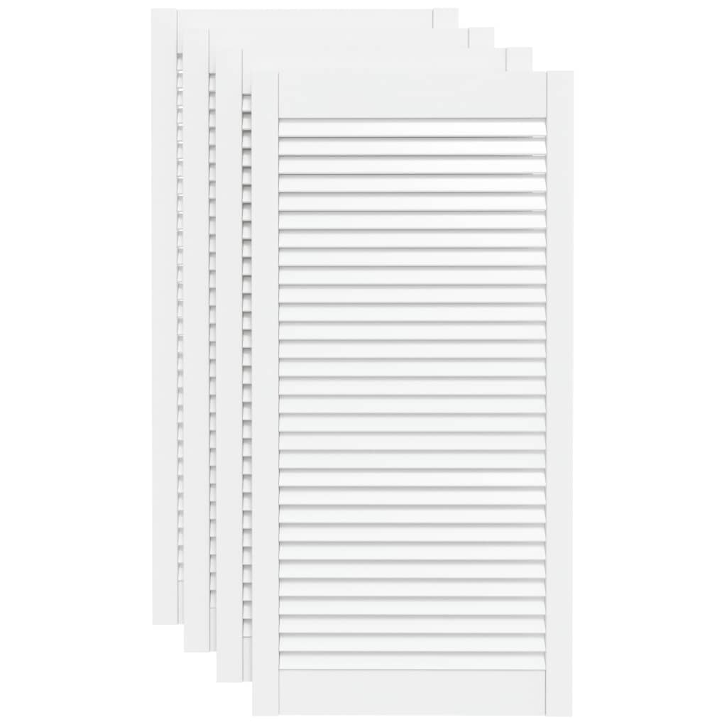Ante a Lamelle 4 pz Bianche 99,3x49,4 cm in Legno di Pino - homemem39