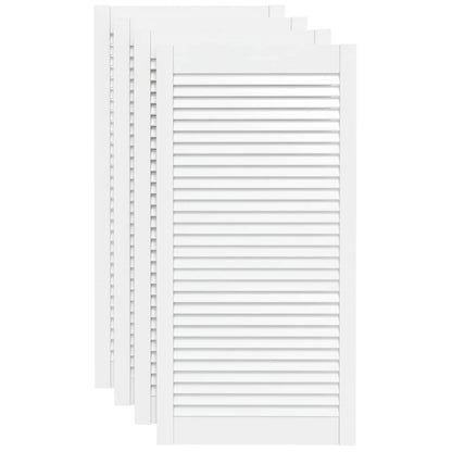 Ante a Lamelle 4 pz Bianche 99,3x49,4 cm in Legno di Pino - homemem39