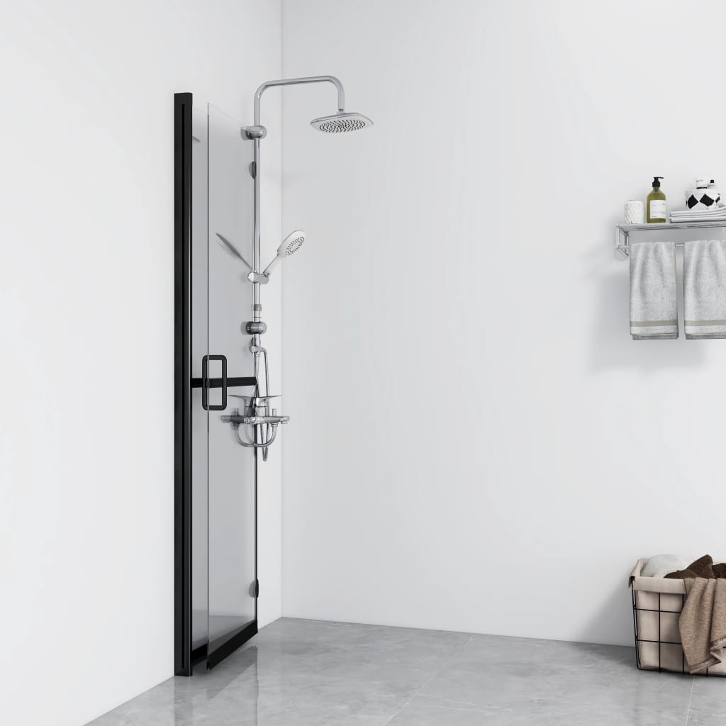 Parete per Doccia Walk-in Pieghevole in Vetro ESG 100x190 cm