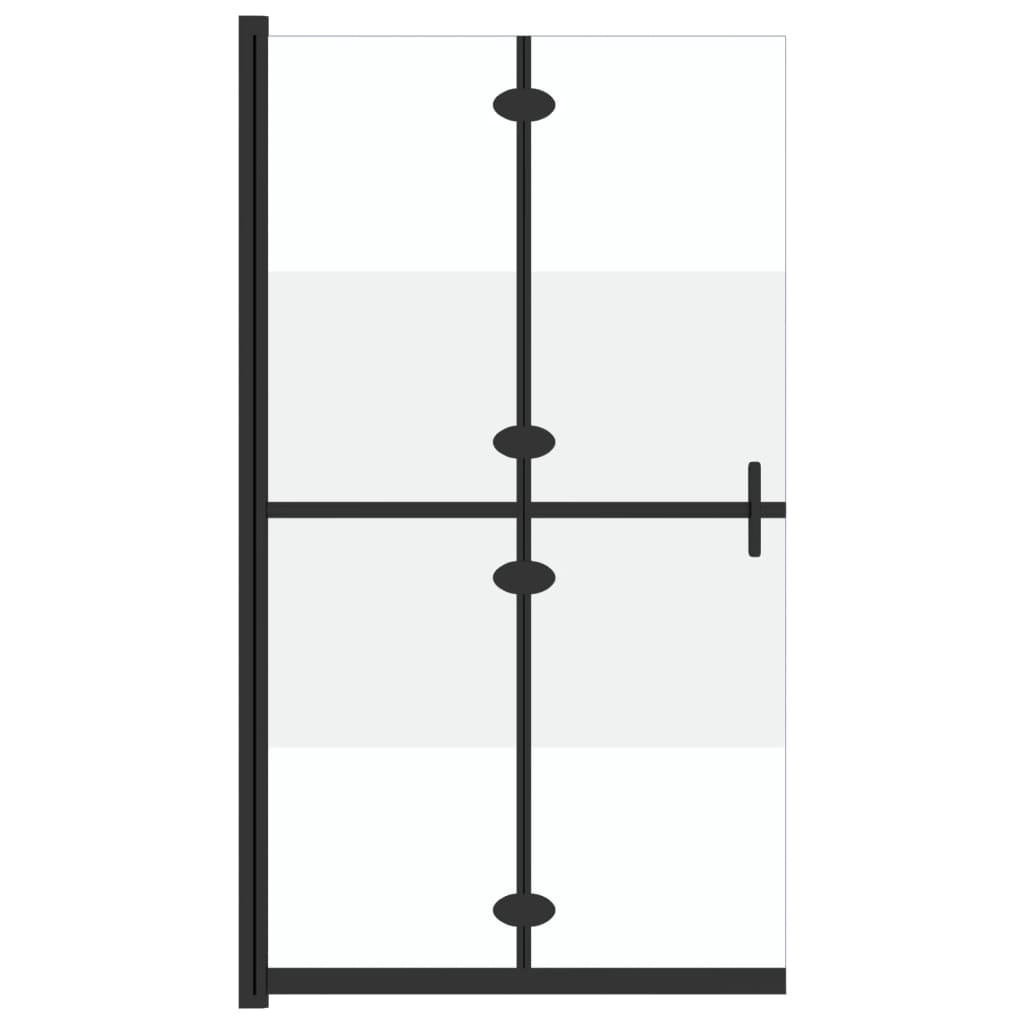 Parete per Doccia Walk-in Pieghevole in Vetro ESG 80x190 cm | homemem39
