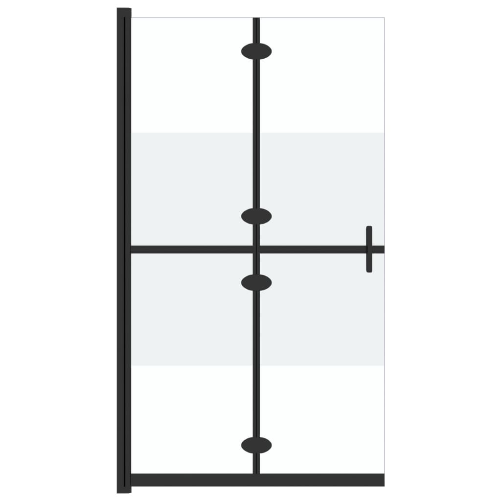 Parete per Doccia Walk-in Pieghevole in Vetro ESG 90x190 cm | homemem39