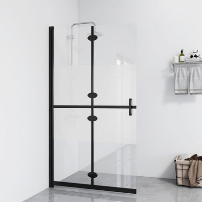 Parete per Doccia Walk-in Pieghevole in Vetro ESG 110x190 cm | homemem39
