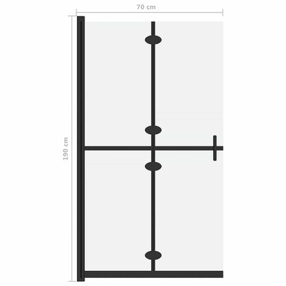 Parete per Doccia Walk-in Pieghevole in Vetro ESG 70x190 cm | homemem39