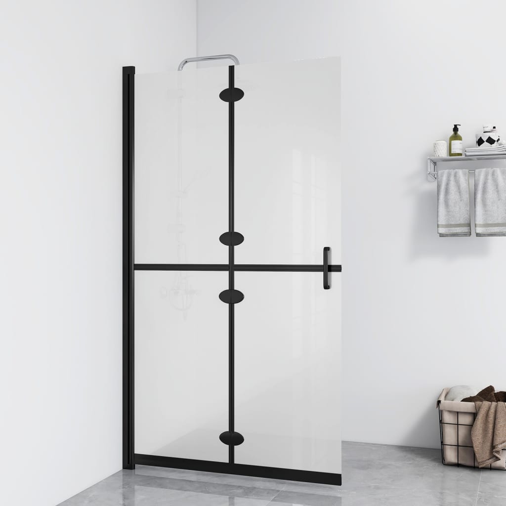 Parete per Doccia Walk-in Pieghevole in Vetro ESG 100x190 cm | homemem39