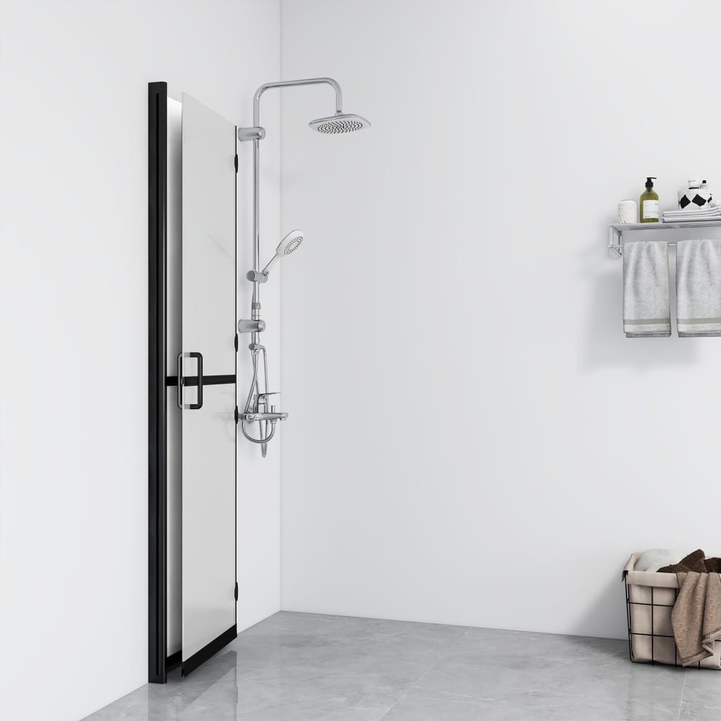 Parete per Doccia Walk-in Pieghevole in Vetro ESG 110x190 cm - homemem39