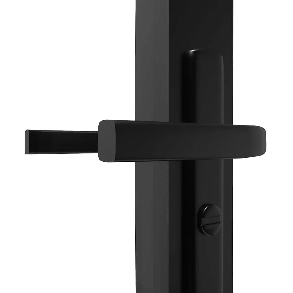 Porta da Interno ESG Vetro e Alluminio 83x201,5 cm Nera | homemem39