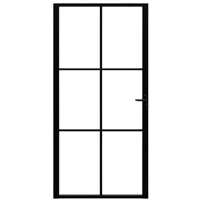 Porta da Interno ESG Vetro e Alluminio 102,5x201,5 cm Nera - homemem39