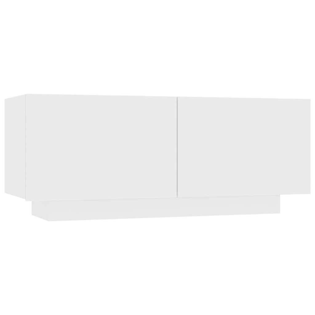 Comodino Bianco 100x35x40 cm in Legno Multistrato - homemem39