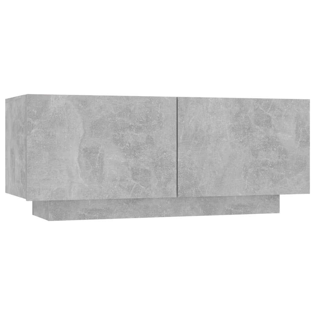 Comodino Grigio Cemento 100x35x40 cm in Legno Multistrato - homemem39