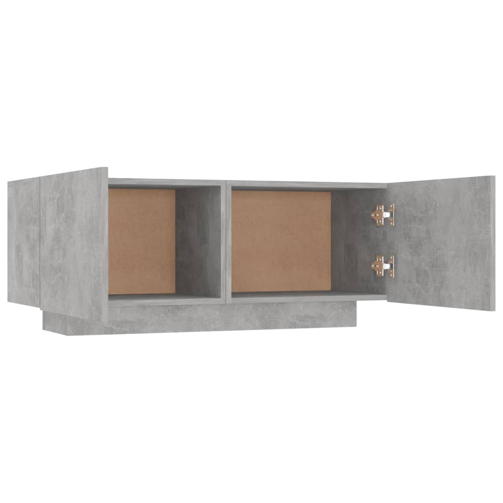 Comodino Grigio Cemento 100x35x40 cm in Legno Multistrato - homemem39