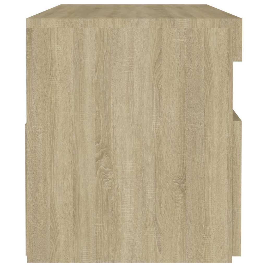 Comodini con Luci LED 2 pz Rovere Sonoma 60x35x40 cm | homemem39