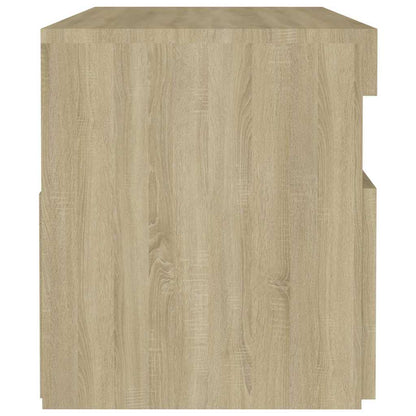 Comodini con Luci LED 2 pz Rovere Sonoma 60x35x40 cm | homemem39
