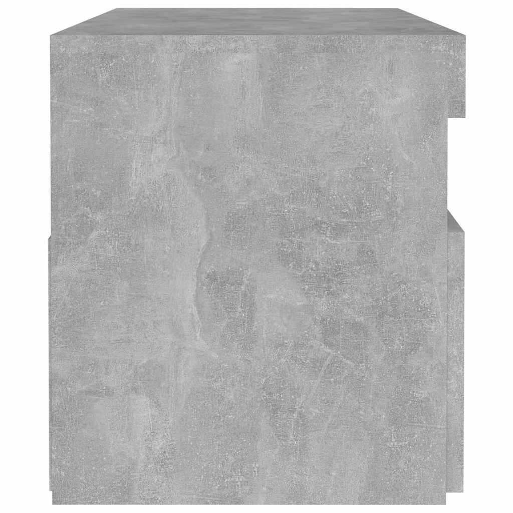 Comodino con Luci LED Grigio Cemento 60x35x40 cm | homemem39
