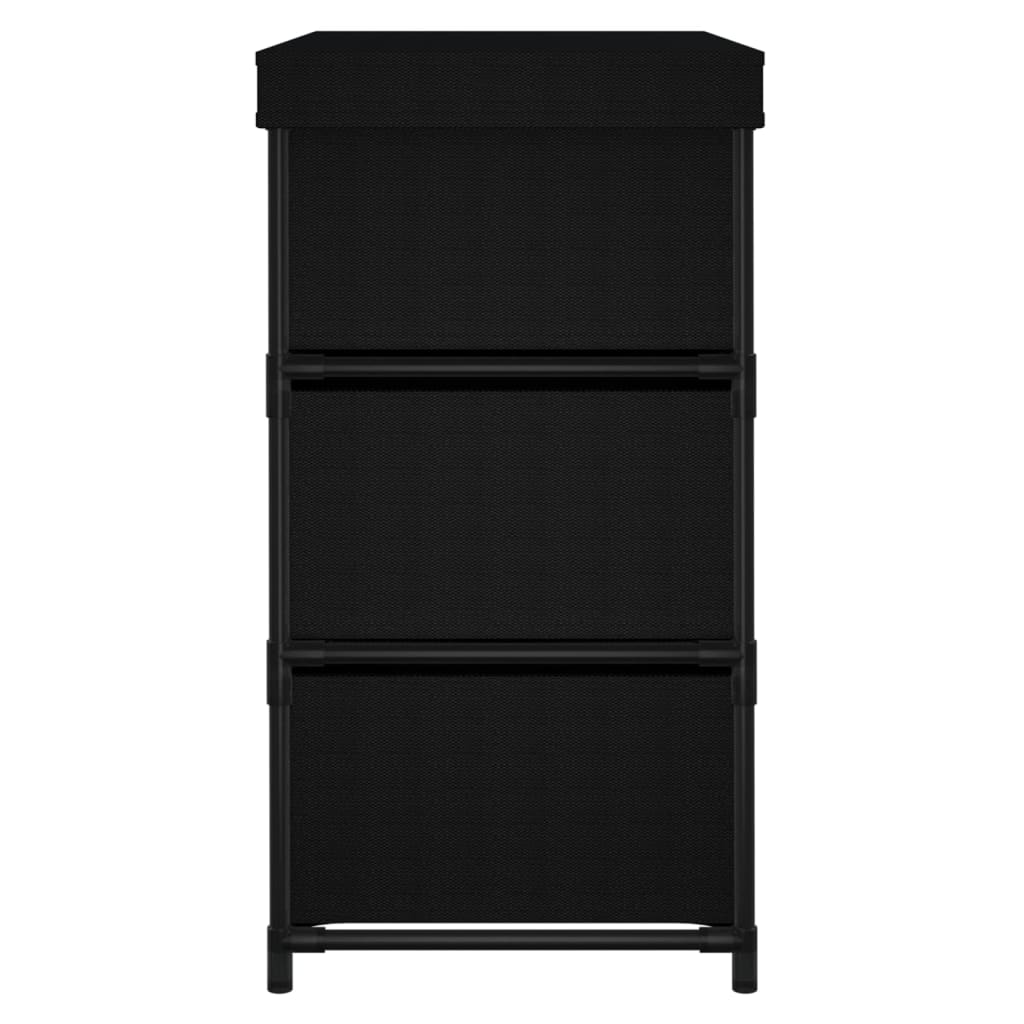 Armadietto con 6 Cassetti 55x29x55 cm Nero in Acciaio