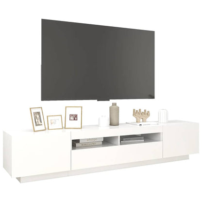 Mobile Porta TV con Luci LED Bianco 200x35x40 cm - homemem39