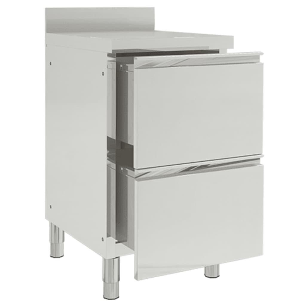 Mobiletto da cucina commerciale con 2 cassetti 50x60x96 cm | homemem39