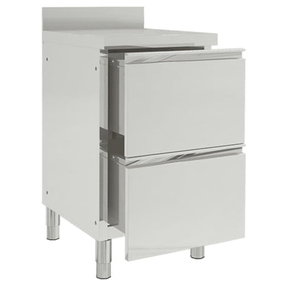 Mobiletto da cucina commerciale con 2 cassetti 50x60x96 cm | homemem39