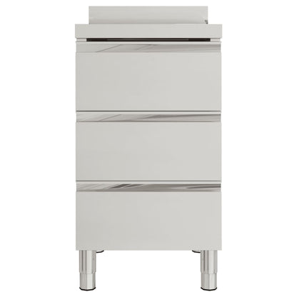 Mobiletto da cucina commerciale con 3 cassetti 50x60x96 cm