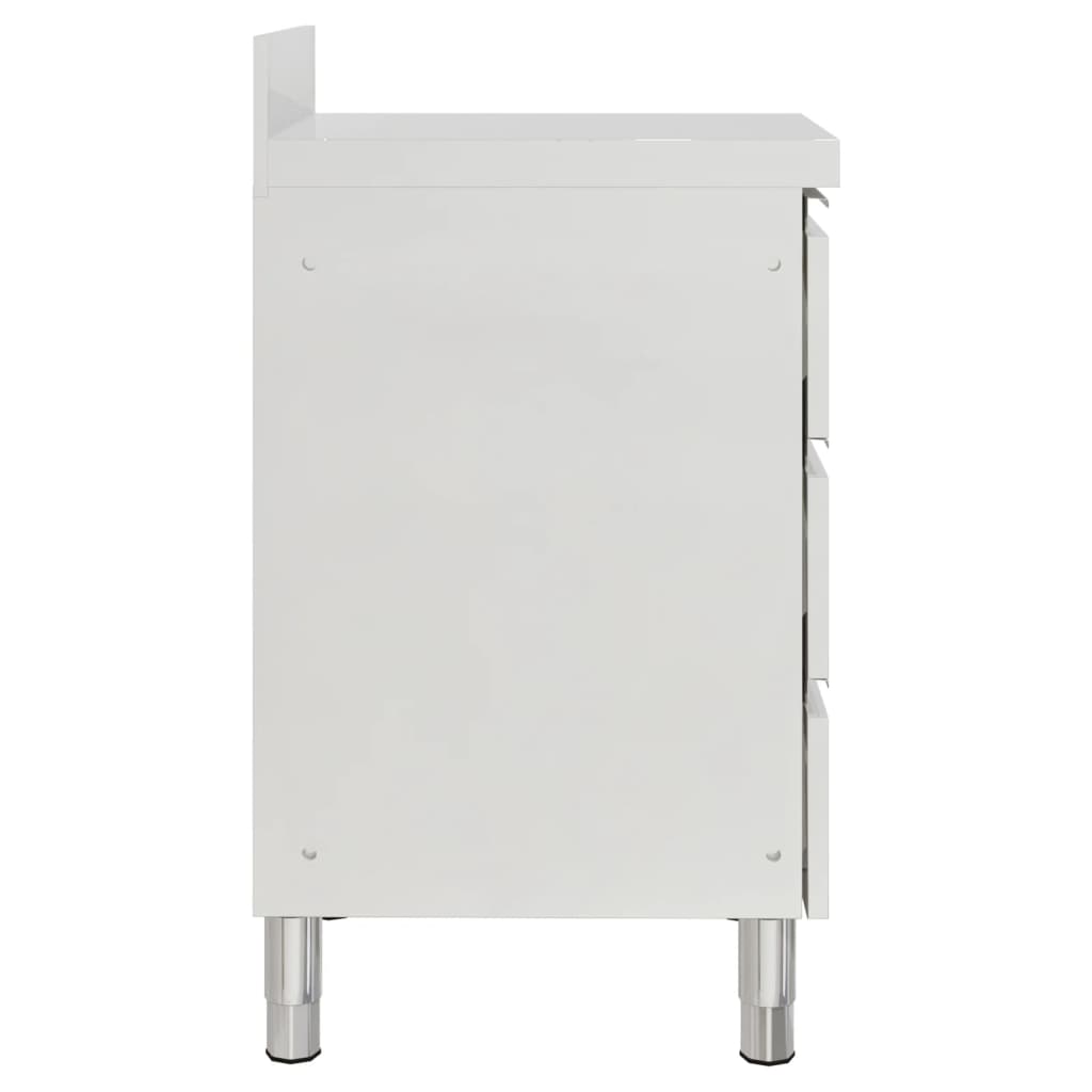 Mobiletto da cucina commerciale con 3 cassetti 50x60x96 cm