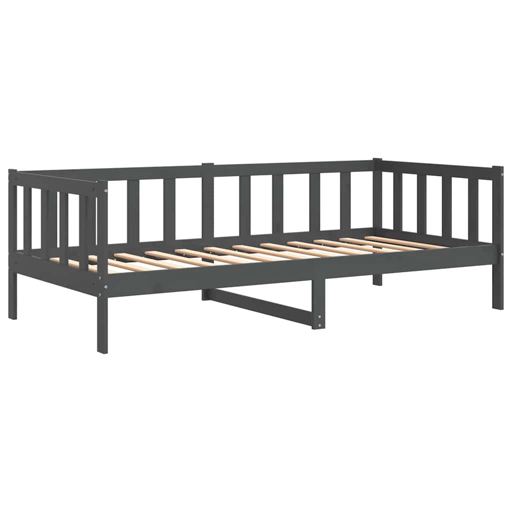 Dormeuse Grigia in Legno Massello di Pino 90x200 cm | homemem39