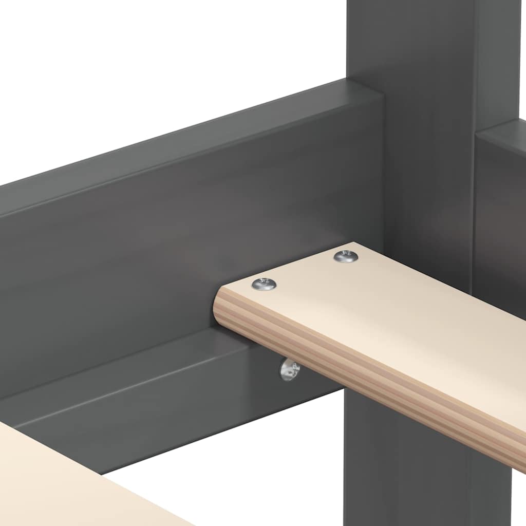 Dormeuse Grigia in Legno Massello di Pino 90x200 cm - homemem39