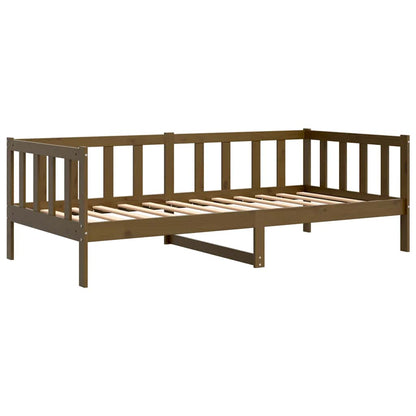 Dormeuse Marrone Ambra in Legno Massello di Pino 90x200 cm | homemem39
