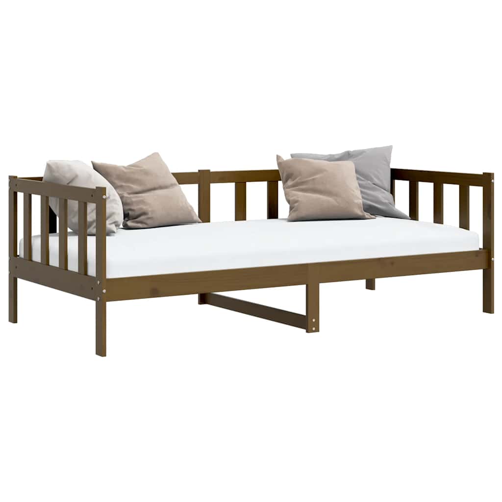 Dormeuse Marrone Ambra in Legno Massello di Pino 90x200 cm | homemem39