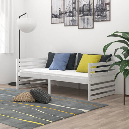 Dormeuse Bianca in Legno Massello di Pino 90x200 cm | homemem39