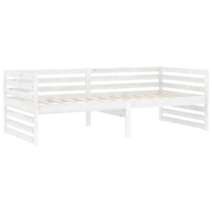 Dormeuse Bianca in Legno Massello di Pino 90x200 cm | homemem39