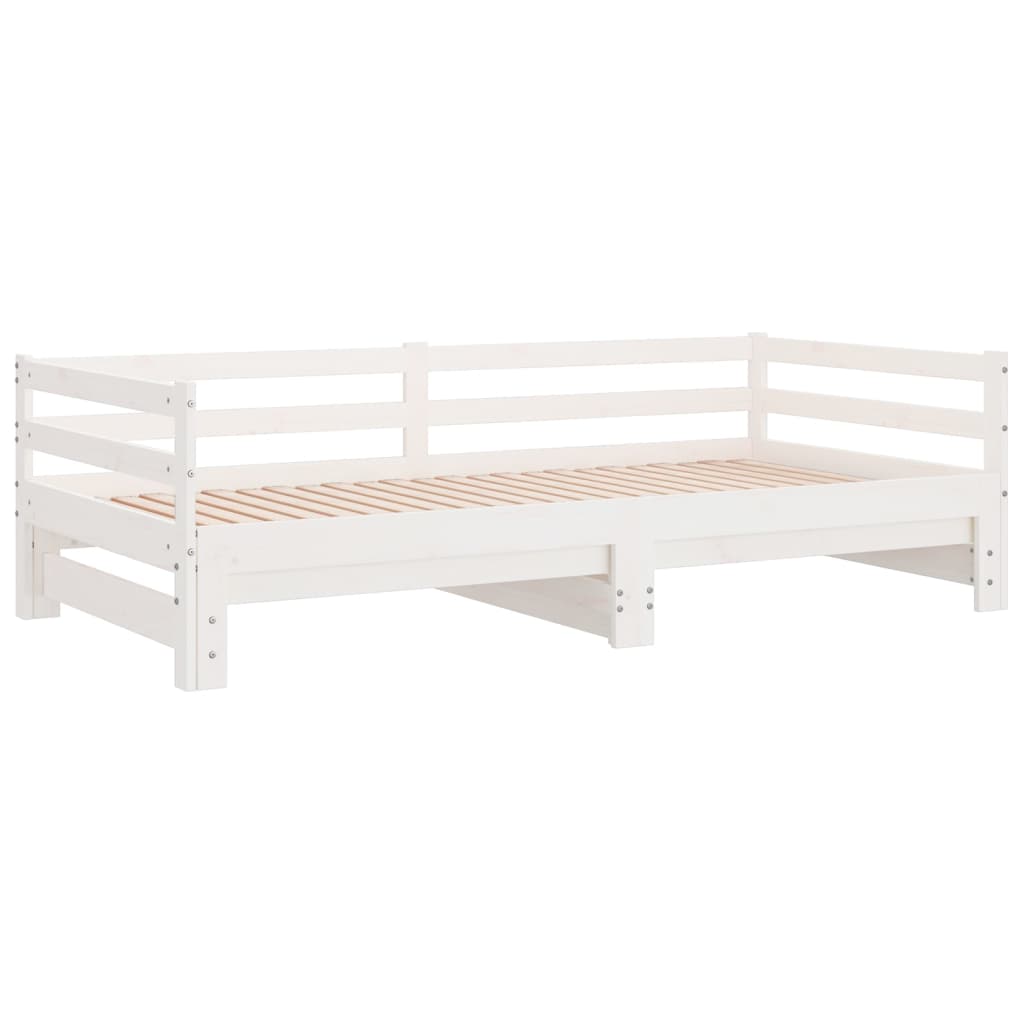 Dormeuse Estraibile Bianca in Massello di Pino 2x(90x200) cm | homemem39