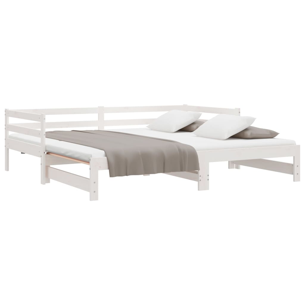 Dormeuse Estraibile Bianca in Massello di Pino 2x(90x200) cm | homemem39