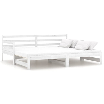 Dormeuse Estraibile Bianca in Massello di Pino 2x(90x200) cm | homemem39