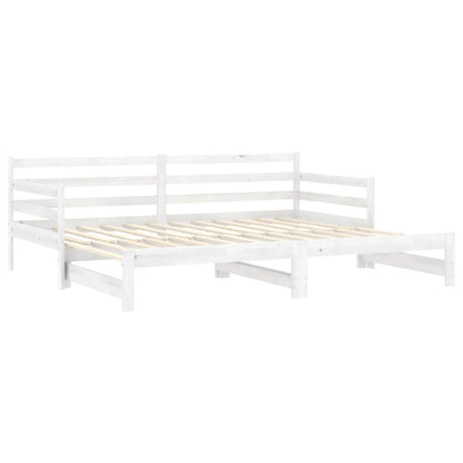 Dormeuse Estraibile Bianca in Massello di Pino 2x(90x200) cm | homemem39
