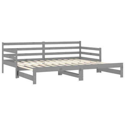 Dormeuse Estraibile Grigia in Massello di Pino 2x(90x200) cm | homemem39