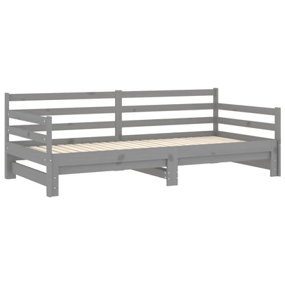 Dormeuse Estraibile Grigia in Massello di Pino 2x(90x200) cm | homemem39