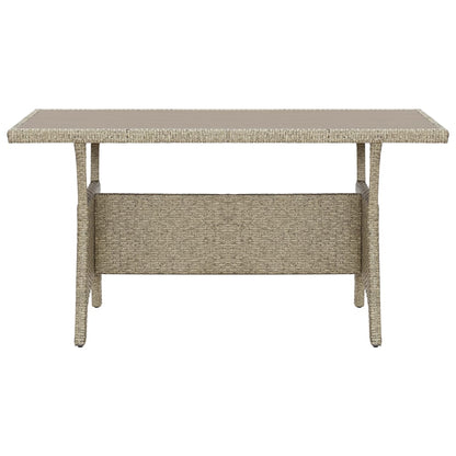 Tavolo da Giardino Grigio 120x70x66 cm in Polyrattan