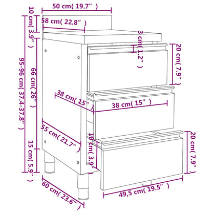 Mobiletti da Cucina Commerciale 2 pz in Acciaio Inox - homemem39