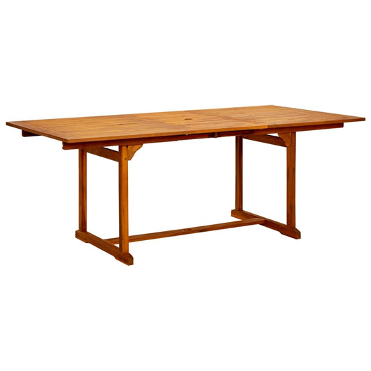 Tavolo da Pranzo per Esterni (150-200)x100x75cm Massello Acacia | homemem39